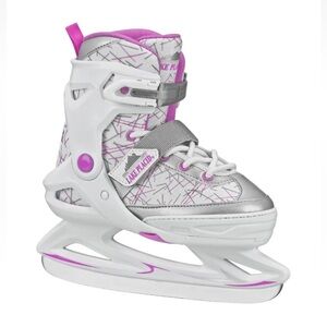 Lake Placid Peak Adjustable Ice Skates Fuchsia Medium (1-4) (Age 8-11)